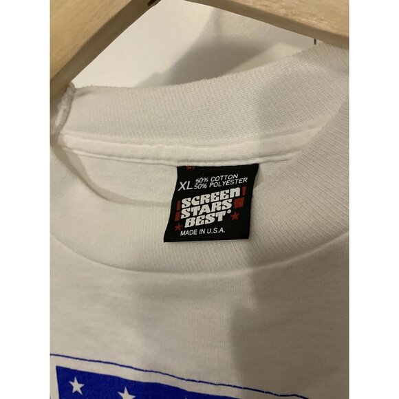 Vintage 90s Lipton Sz XL Star Spangled Banner Monument T-shirt single stitch USA - Picture 2 of 5